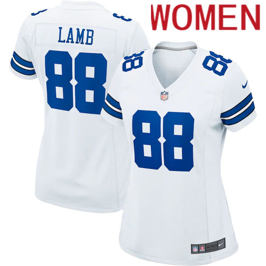 Women Dallas Cowboys #88 CeeDee Lamb Nike White Alternate Game NFL Jersey